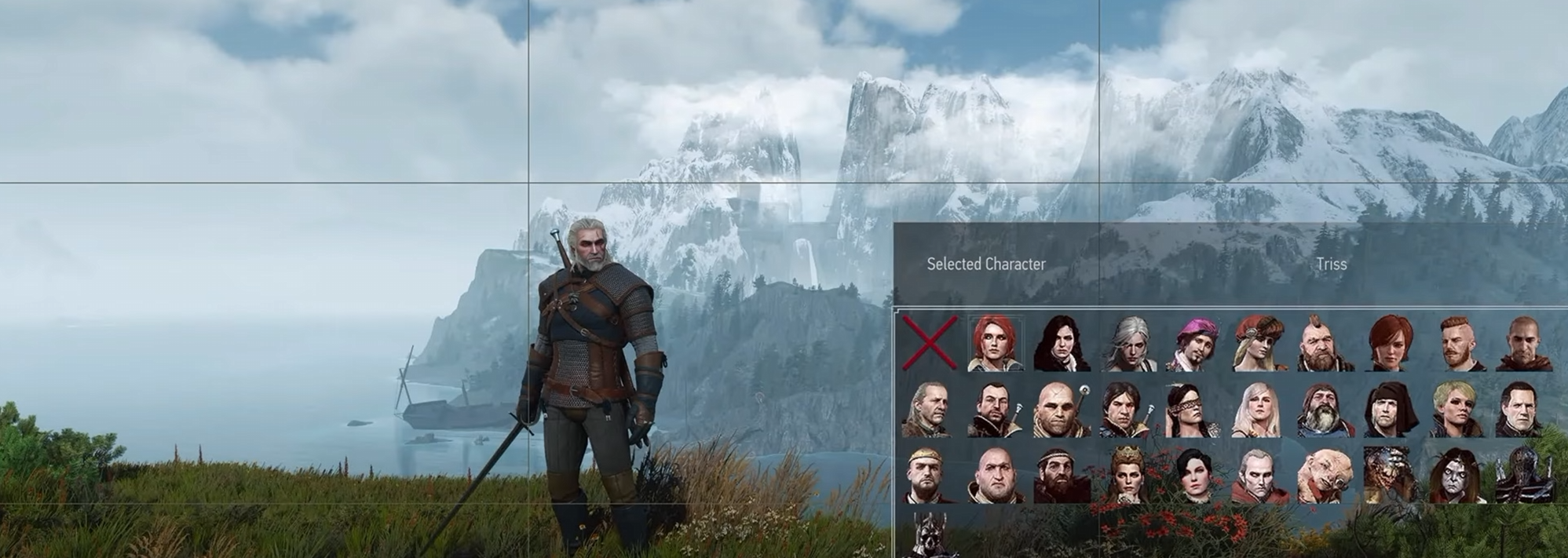 Selected Character. The roster runs well past the main characters.